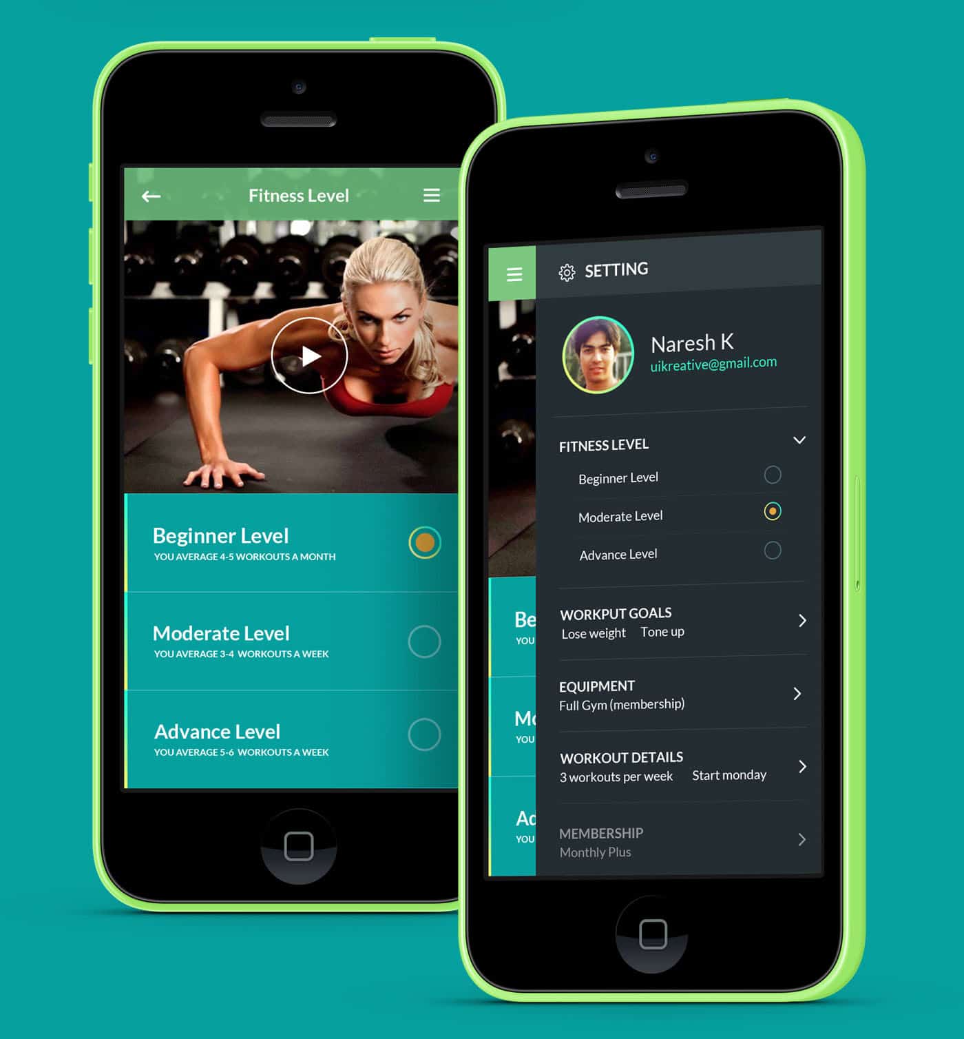 Adasse: Gym workout mobile app by Naresh Kumar | Design Ideas