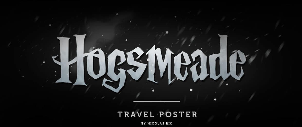 Hogsmeade Travel Poster by Nicolas Rix