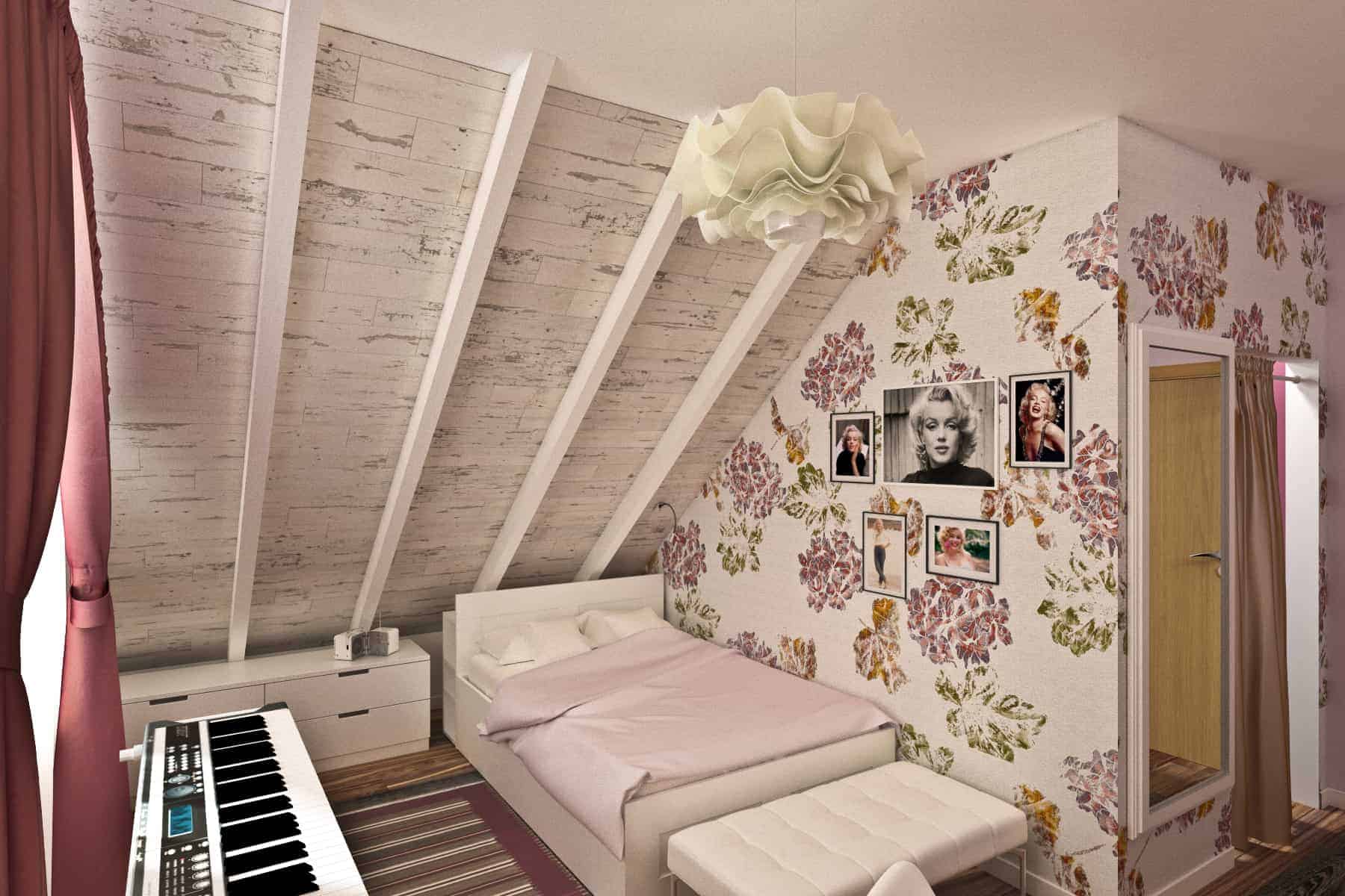 Attic Bedroom for Young Lady