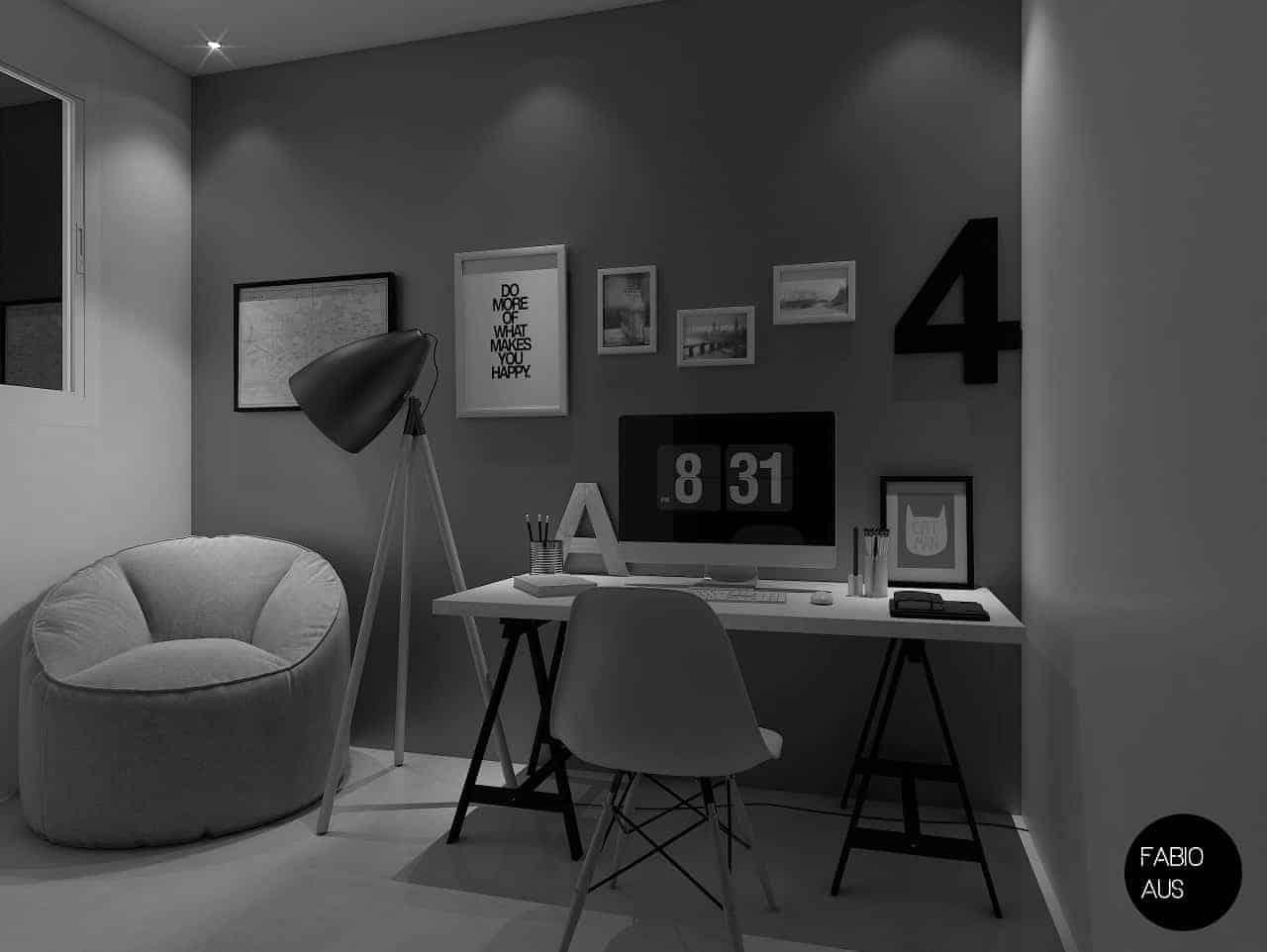 3d Render Archviz Home Office Australia Design Ideas