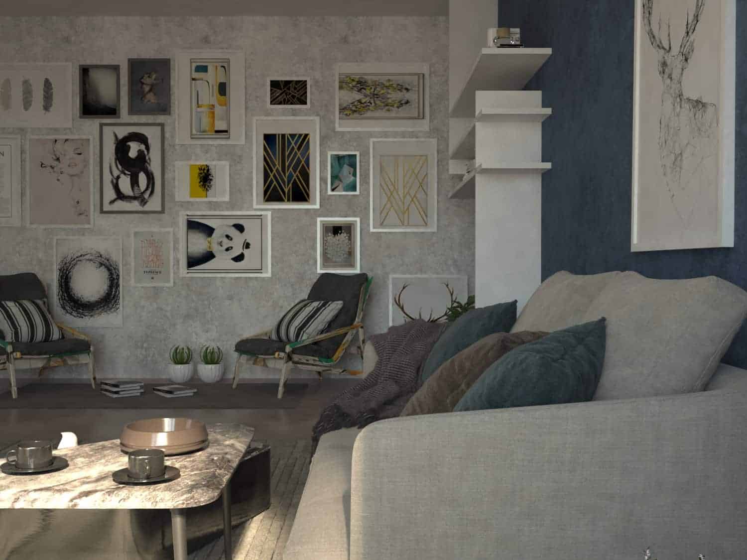 Reading Corner With A Sofa Seating Interior Design Design