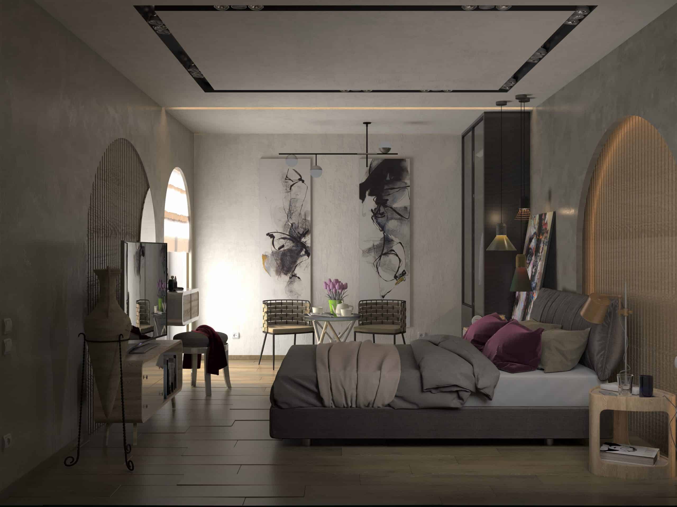 Arched Design Master Bedroom Design Ideas