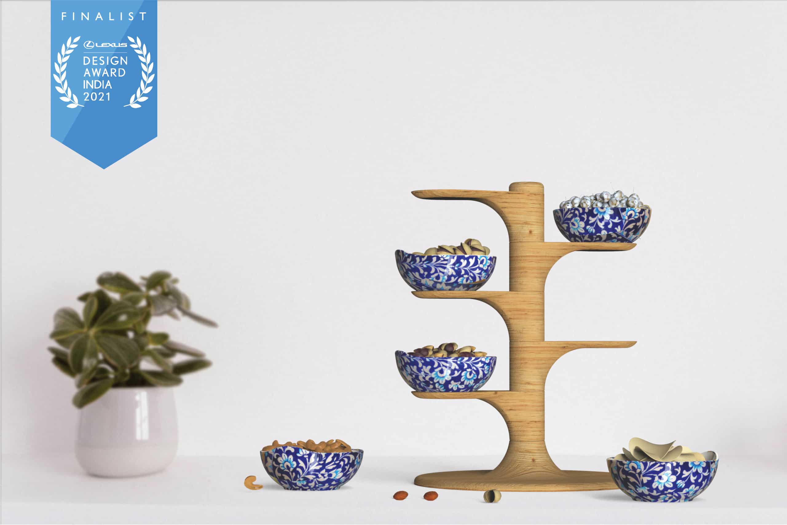 Bahi - An assembly of stackable nut bowls